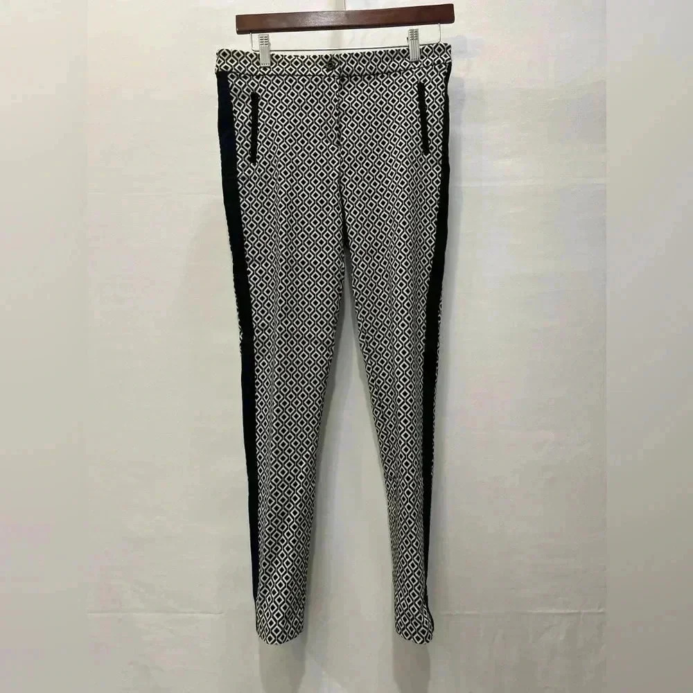 Fashion Nova Carlybelle Print Pants Black and White - Size M​